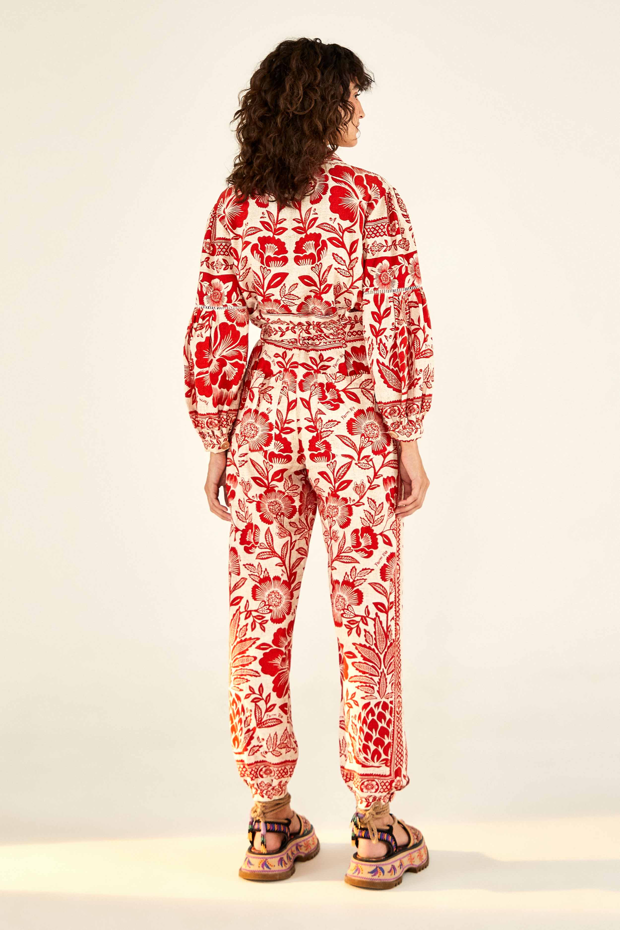 Red Pineapple Garden Jumpsuit