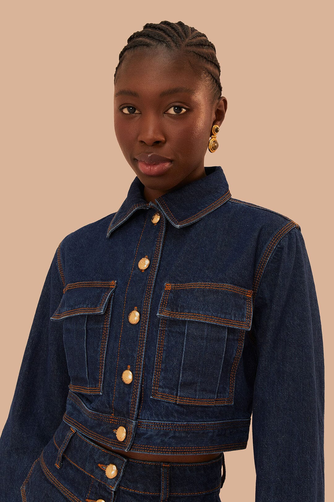 Dark Denim Cropped Jacket