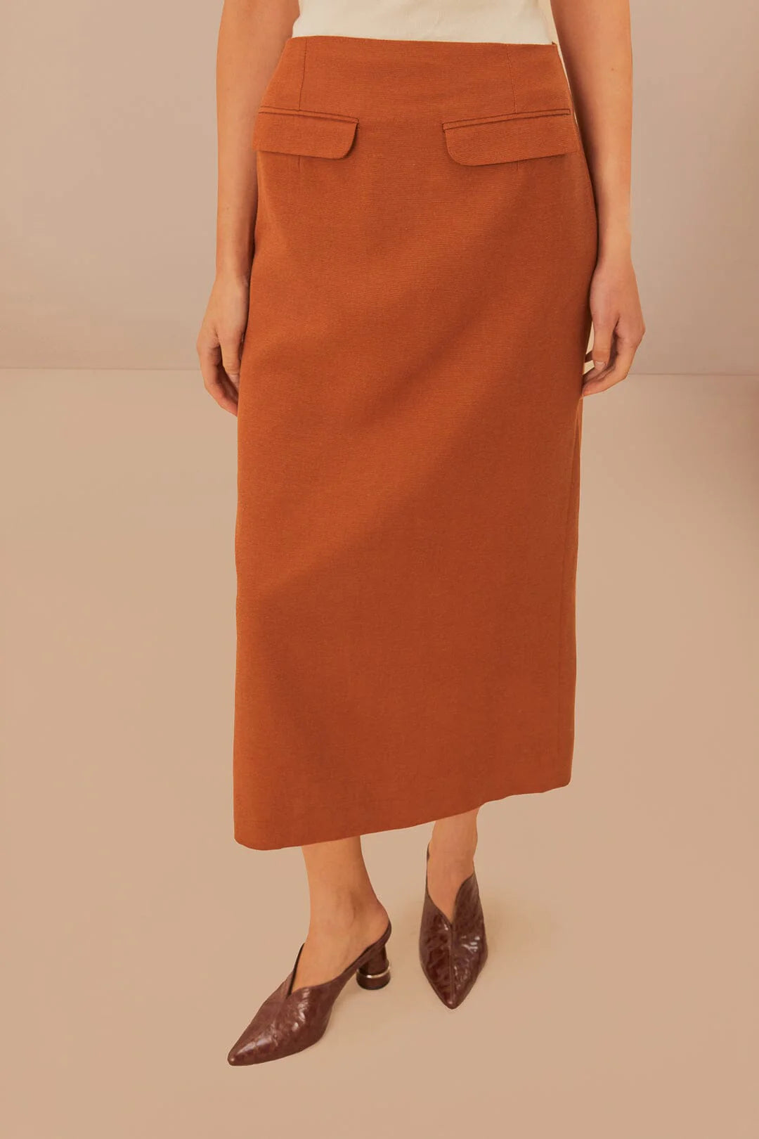 Caramel Midi Skirt