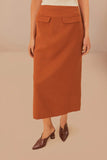 Caramel Midi Skirt