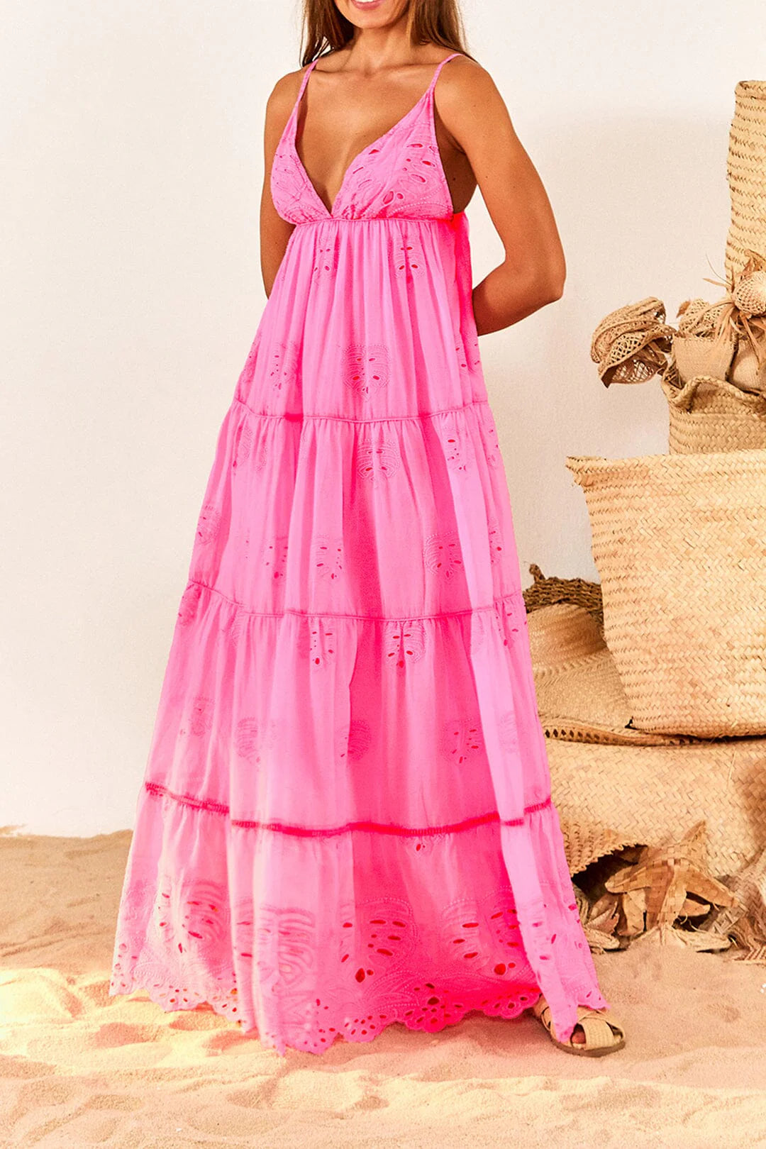 Neon Pink Maxi Dress