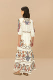 Off-White Boho Glam LENZING™ ECOVERO™ Euroflax™ Maxi Dress