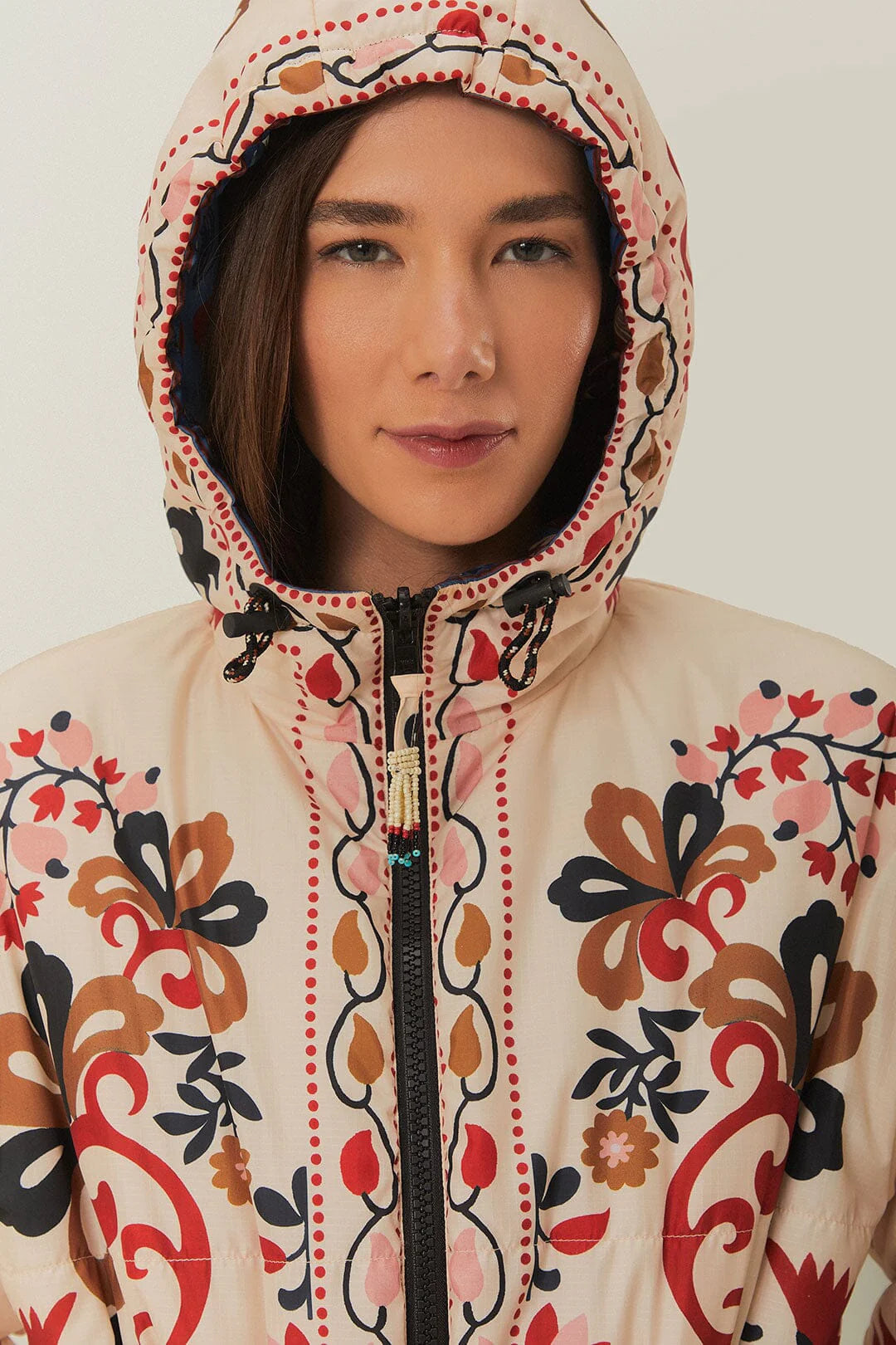 Reversible Cashew Mandala Puffer Jacket