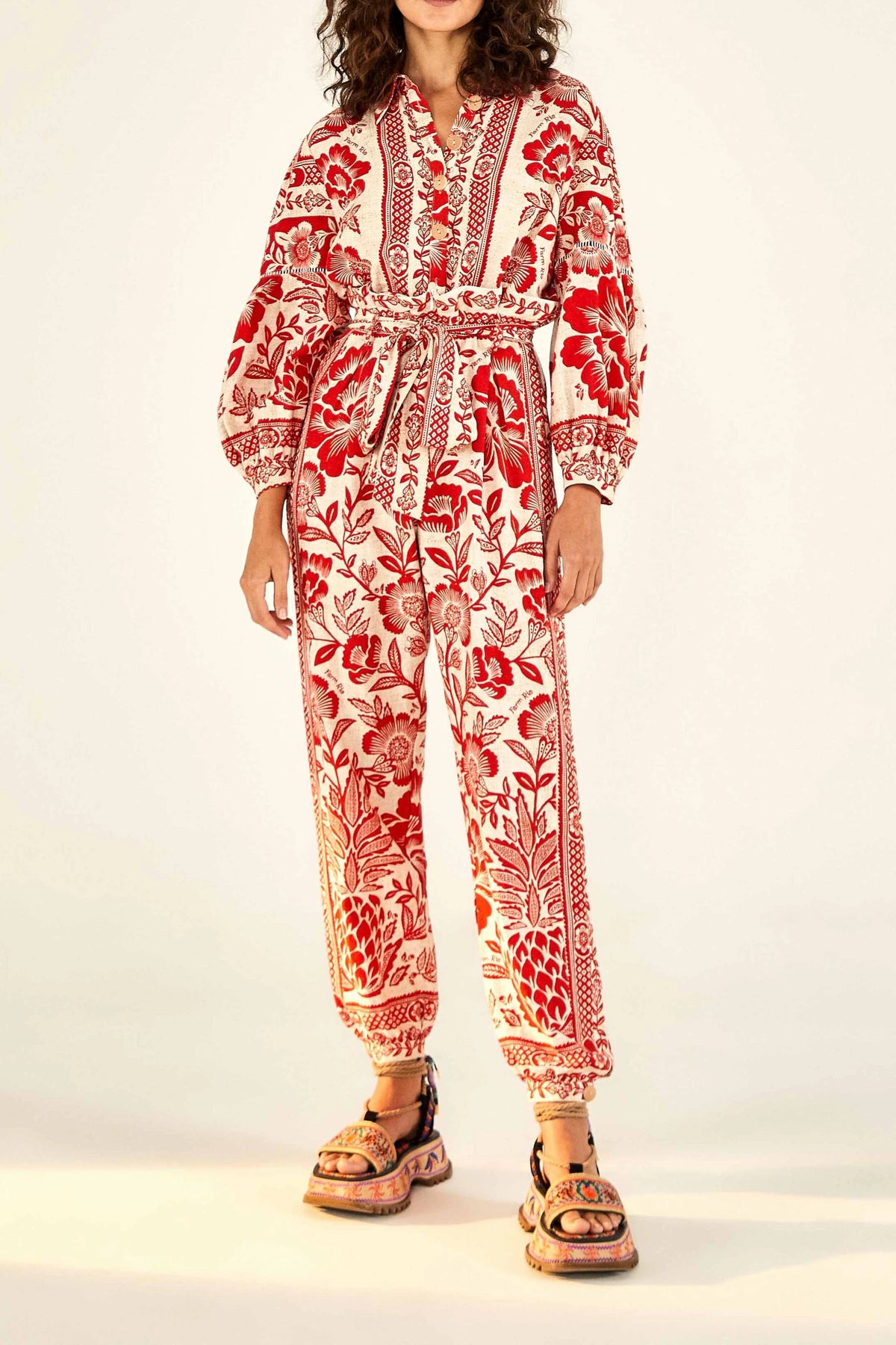 Red Pineapple Garden Jumpsuit