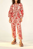 Red Pineapple Garden Jumpsuit