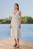 Off-White Maxi Richelieu Lenzing™ Ecovero™ Euroflax™ Maxi Dress