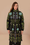 Black Winter Garden Reversible Maxi Puffer Jacket