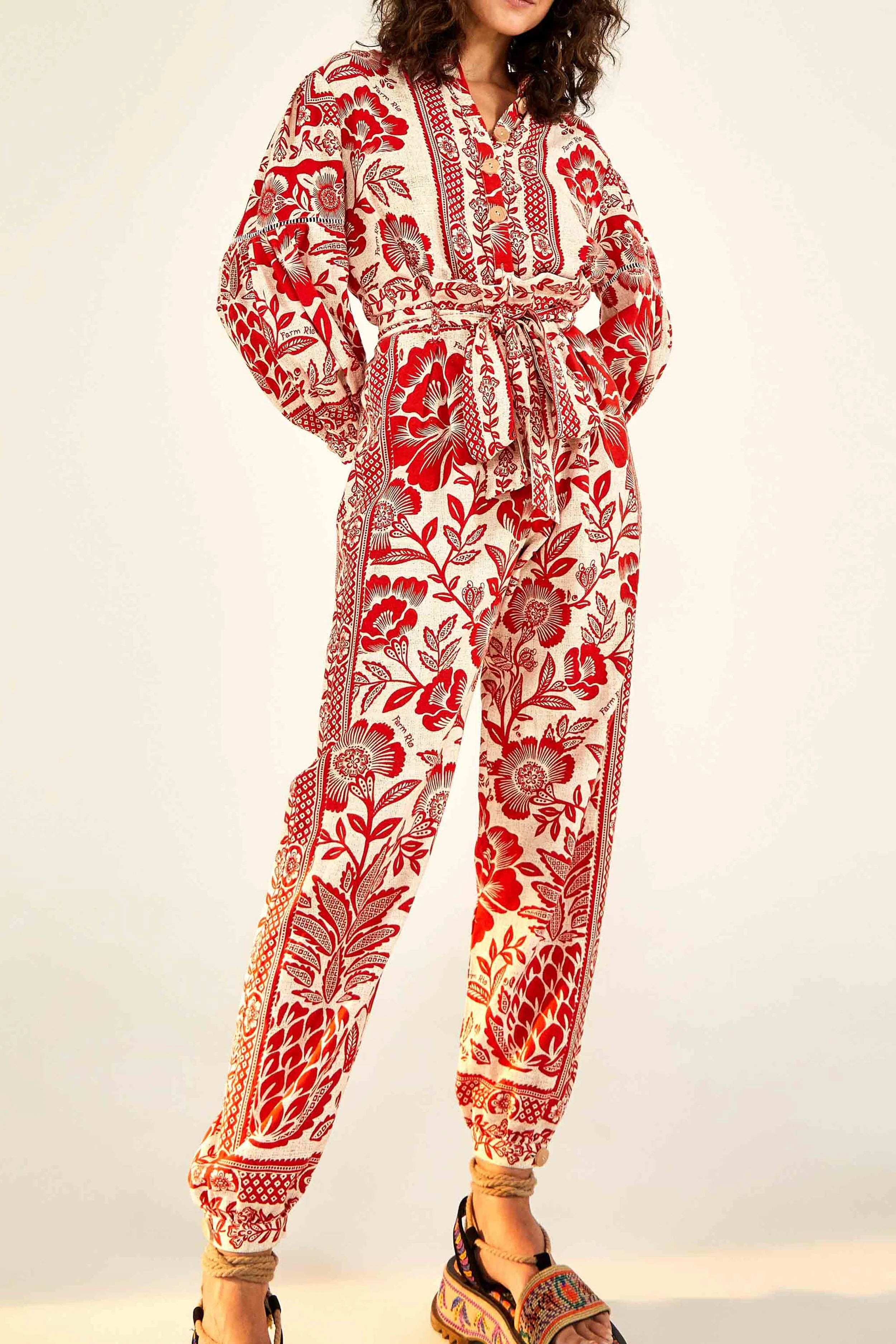 Red Pineapple Garden Jumpsuit