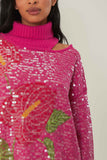 Anthurium Flowers Knit Sweater