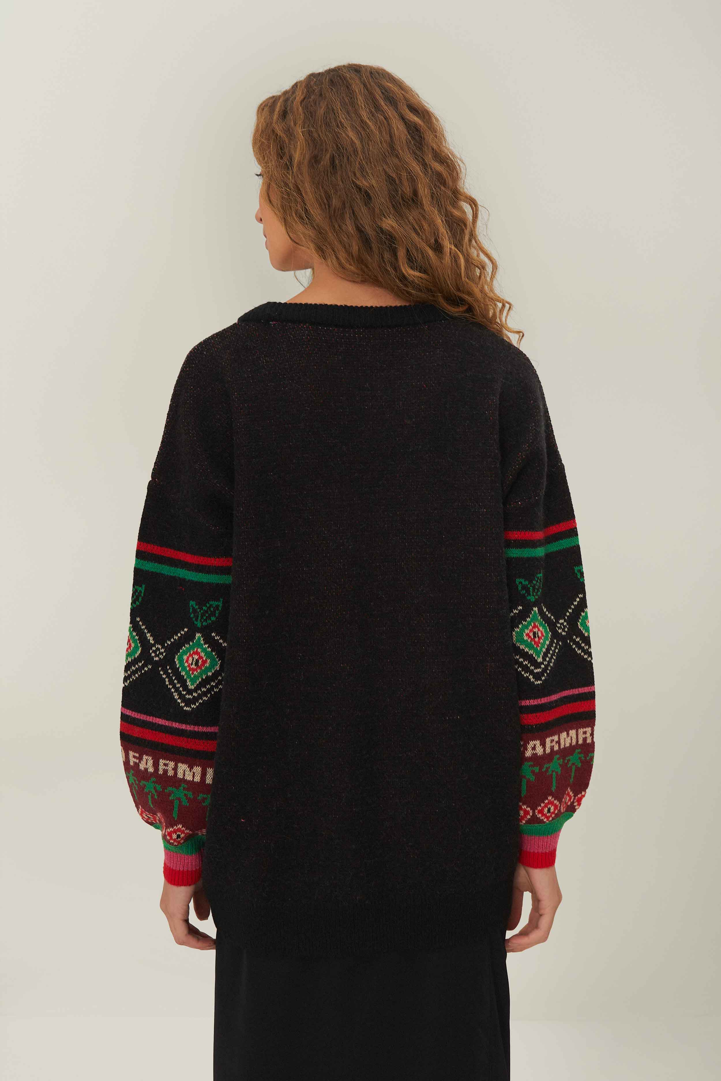 Black Hohoho Knit Sweater