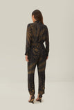 Black Golden Foliage Pajama Pants