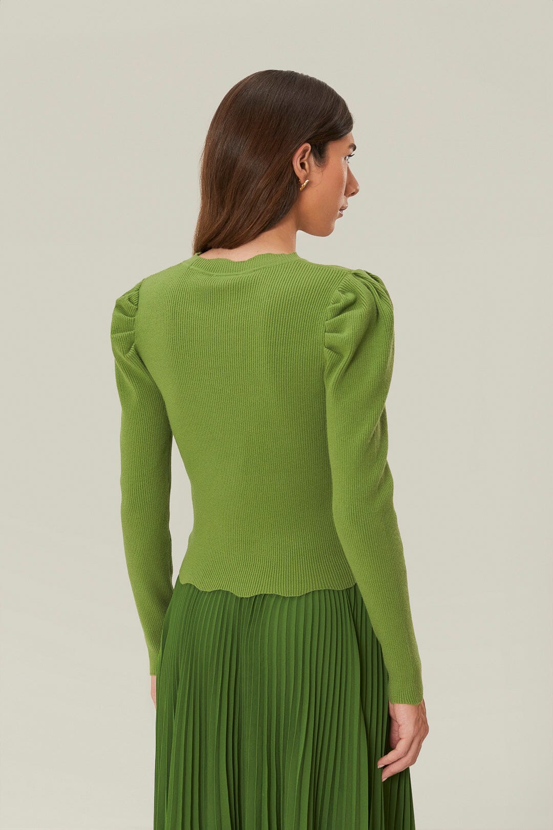 Green Knit Blouse