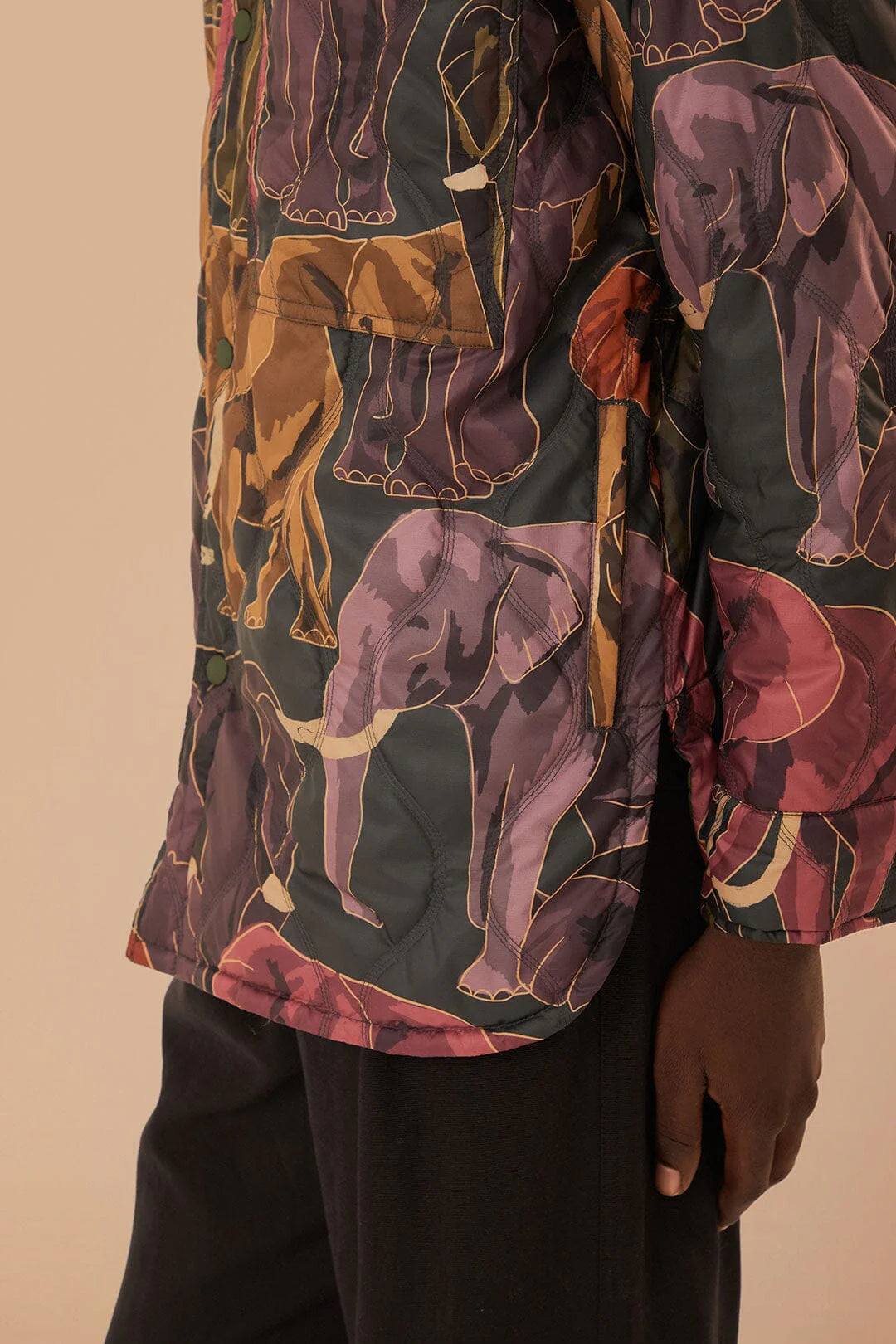 Elephants Reversible Puffer Shirt