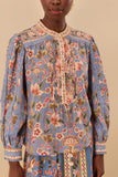 Blue Superbloom Tapestry Blouse