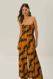 Yellow Copabanana Strapless Jumpsuit