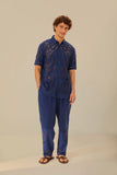 Surrealist Richelieu Embroidered Euroflax™ Premium Linen Pants