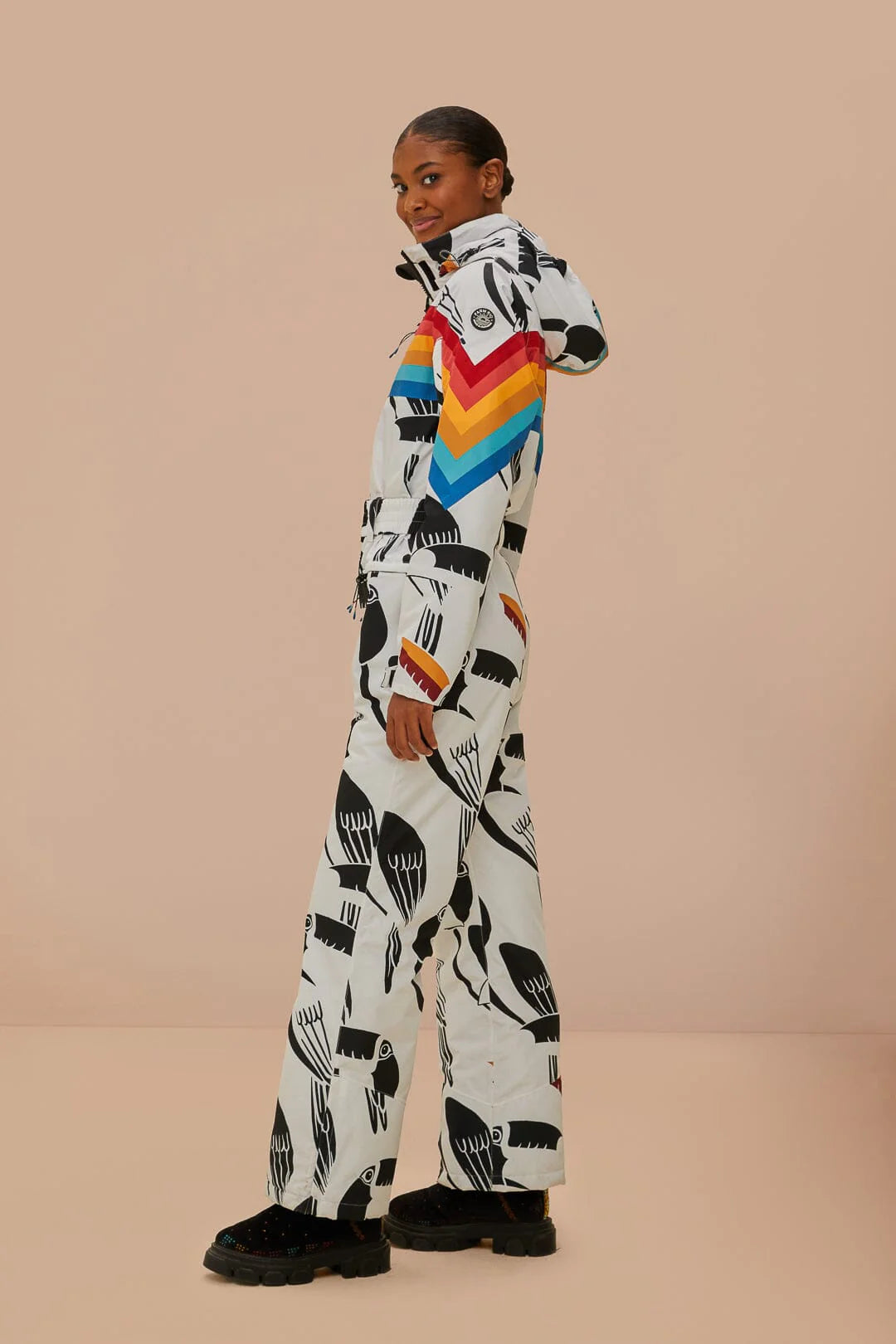 White Toucans Rainbow Ski Jumpsuit