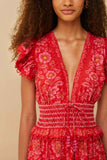 Red Olivia Lace Maxi Dress