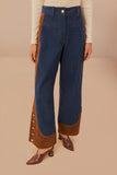 Western Denim Wide Pants Low Waisted