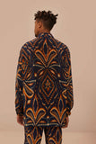 Blue Pineapple Ikat Shirt