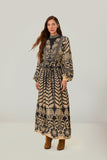 Navy Blue Ainika Tropical Splendor Maxi Dress