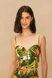 Multicolor Botanical Forest LENZING™ ECOVERO™ Euroflax™ CropTop