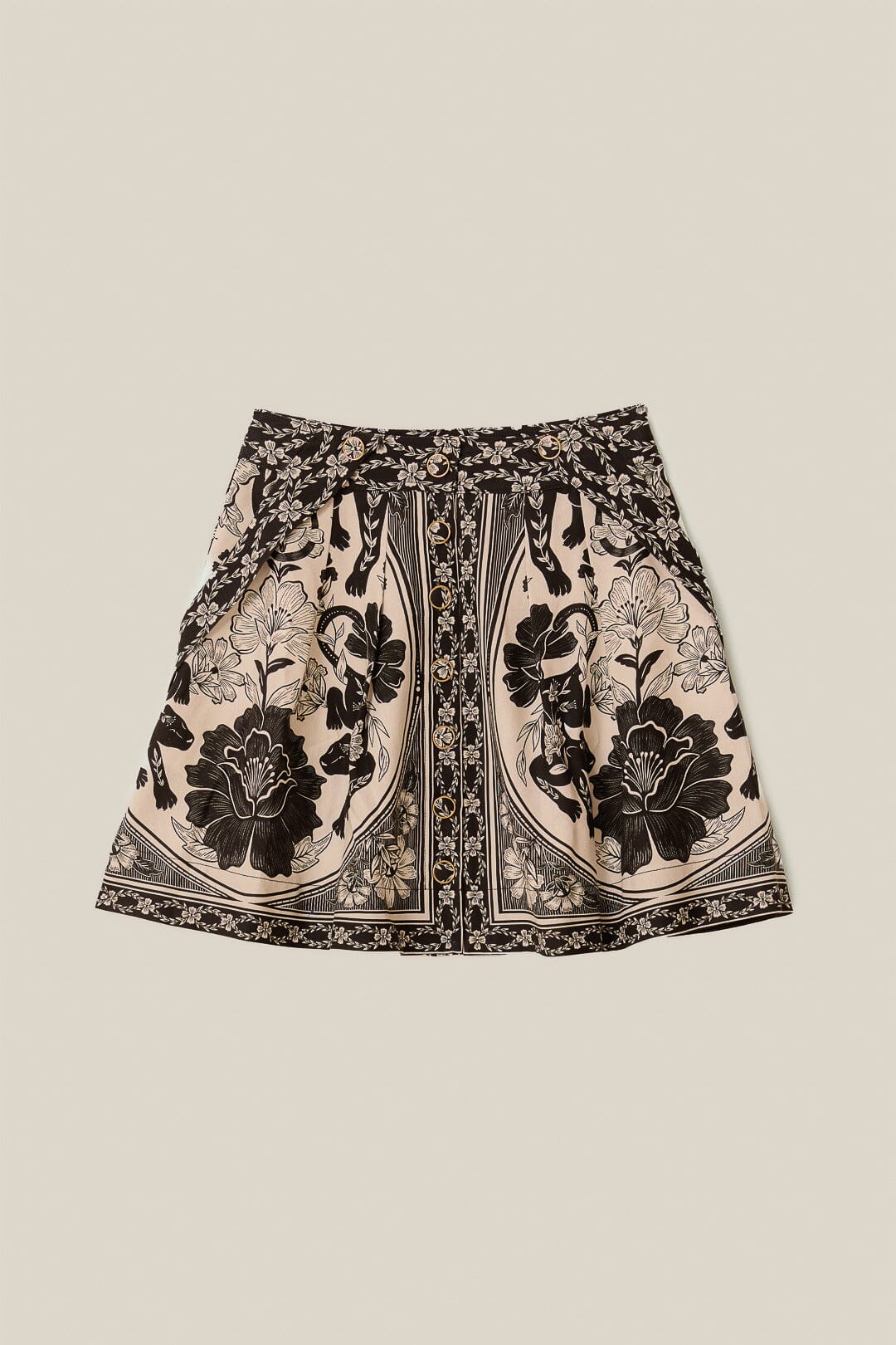 Off-White Flower Leopards Mini Skirt