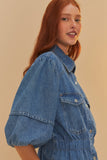 Denim Puff Sleeve Shirt