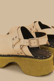 Ivory Harness Slingback Clog