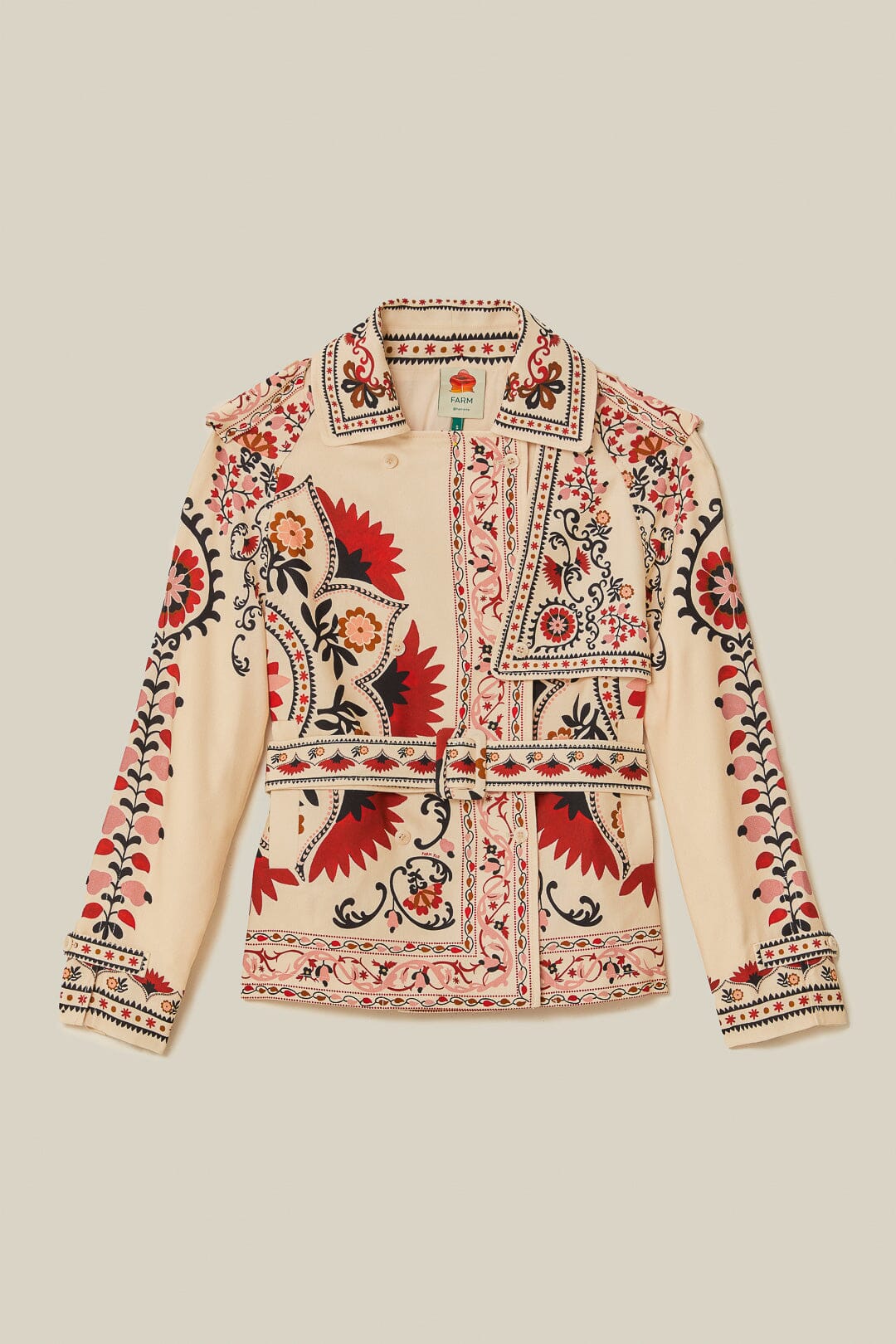 Cream Cashew Mandala Blazer