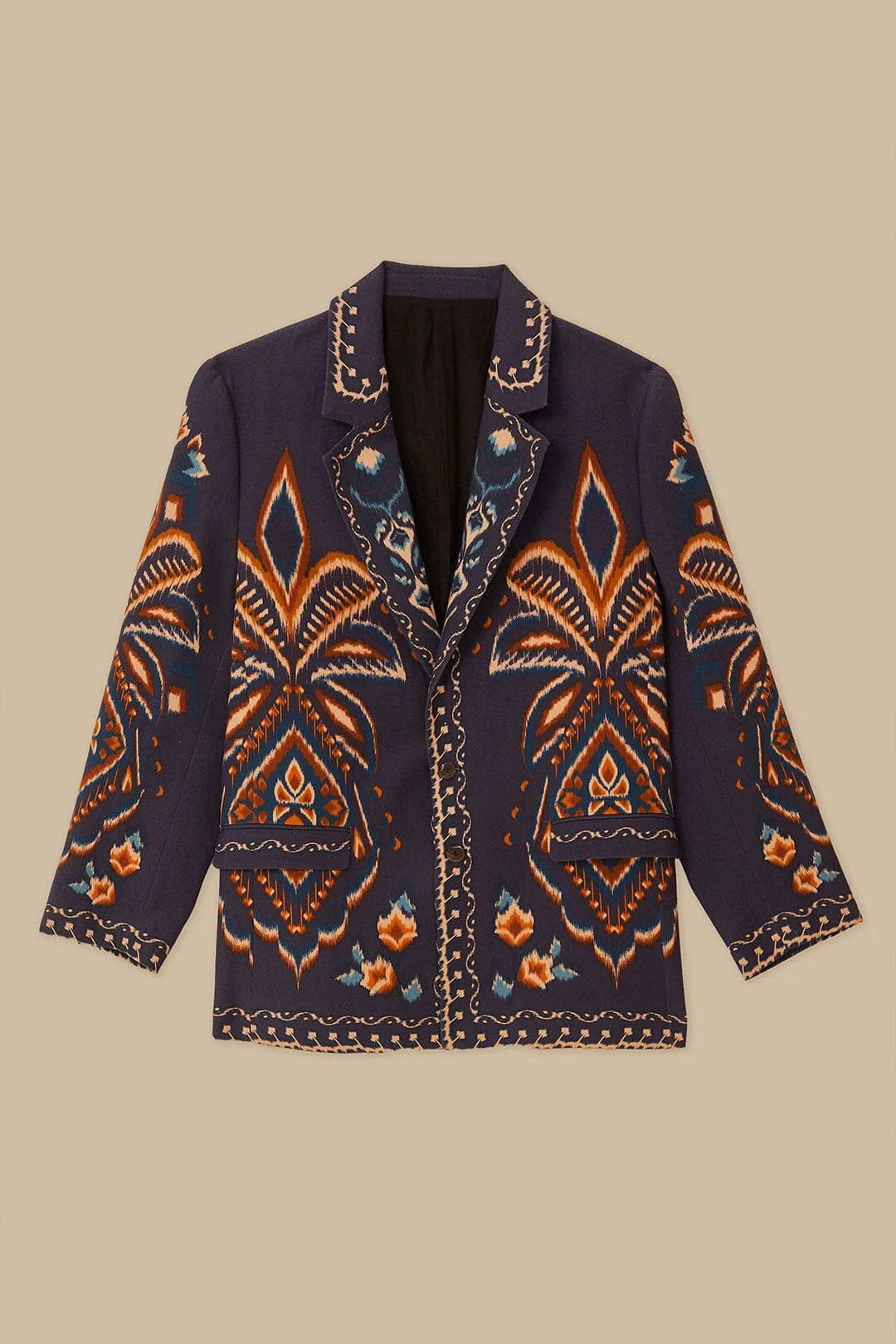 Blue Pineapple Ikat Blazer