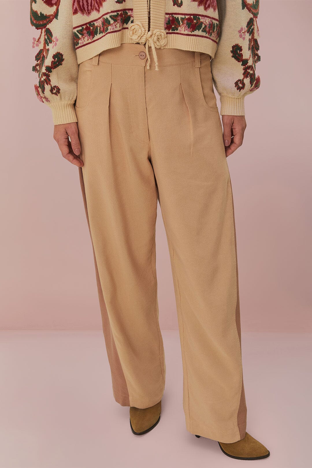 Bicolor High Waist Pants