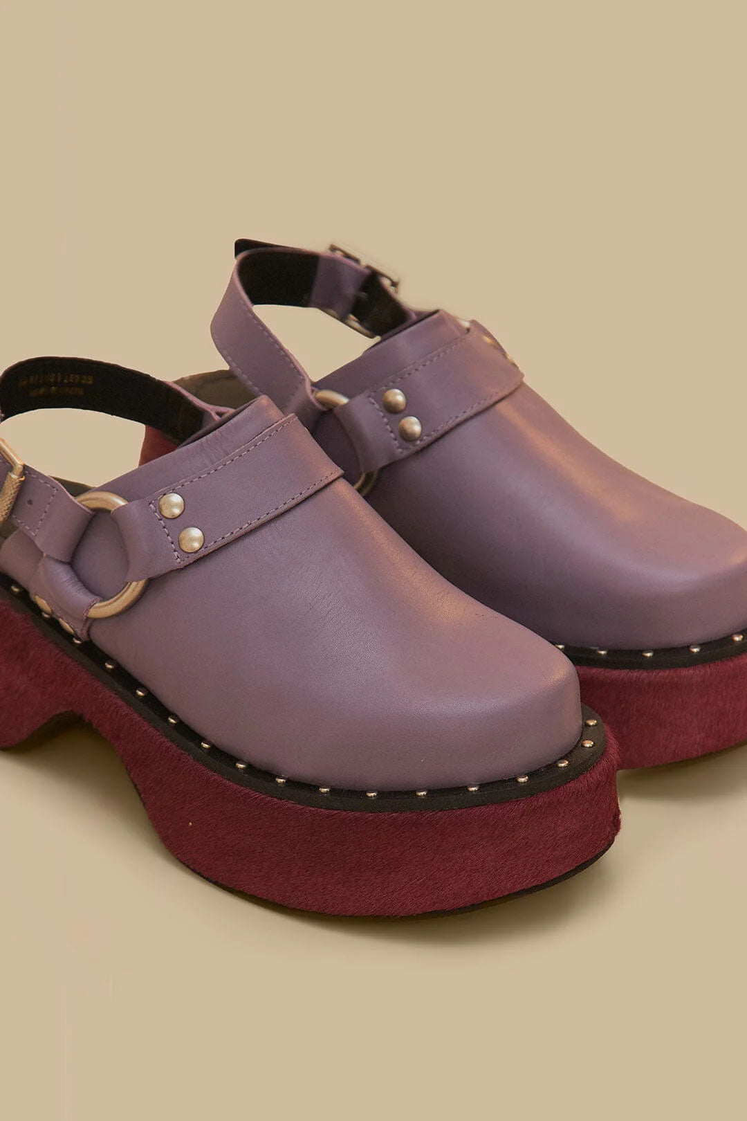 Grape Harness Slingback Clog