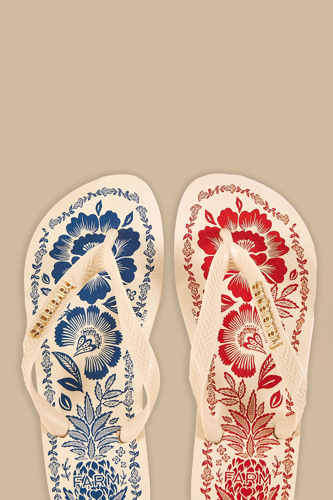 Mixed Pineapple Garden Havaianas Sandals