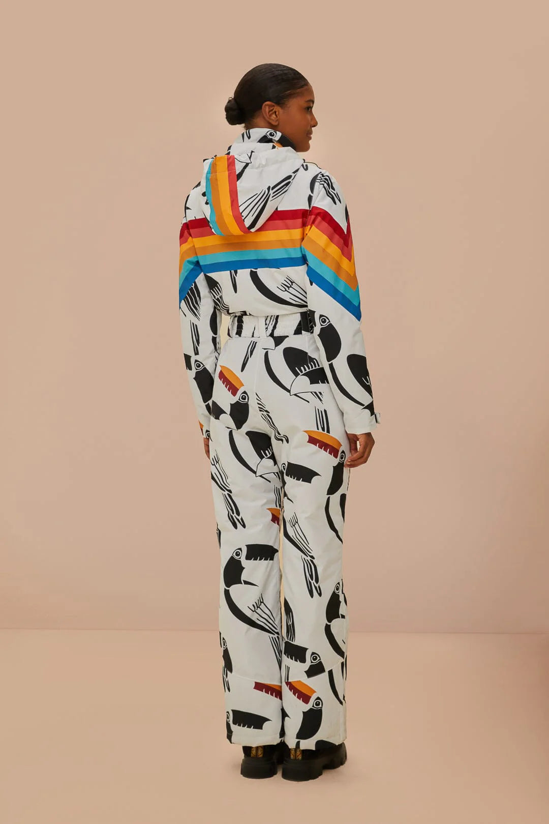 White Toucans Rainbow Ski Jumpsuit