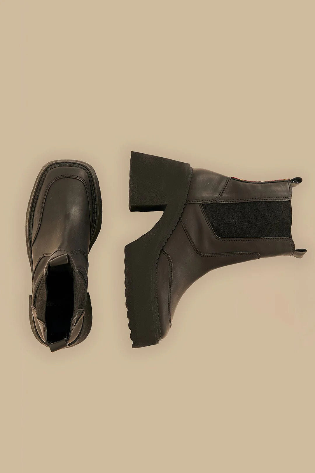 Black Block Heel Chelsea Boot