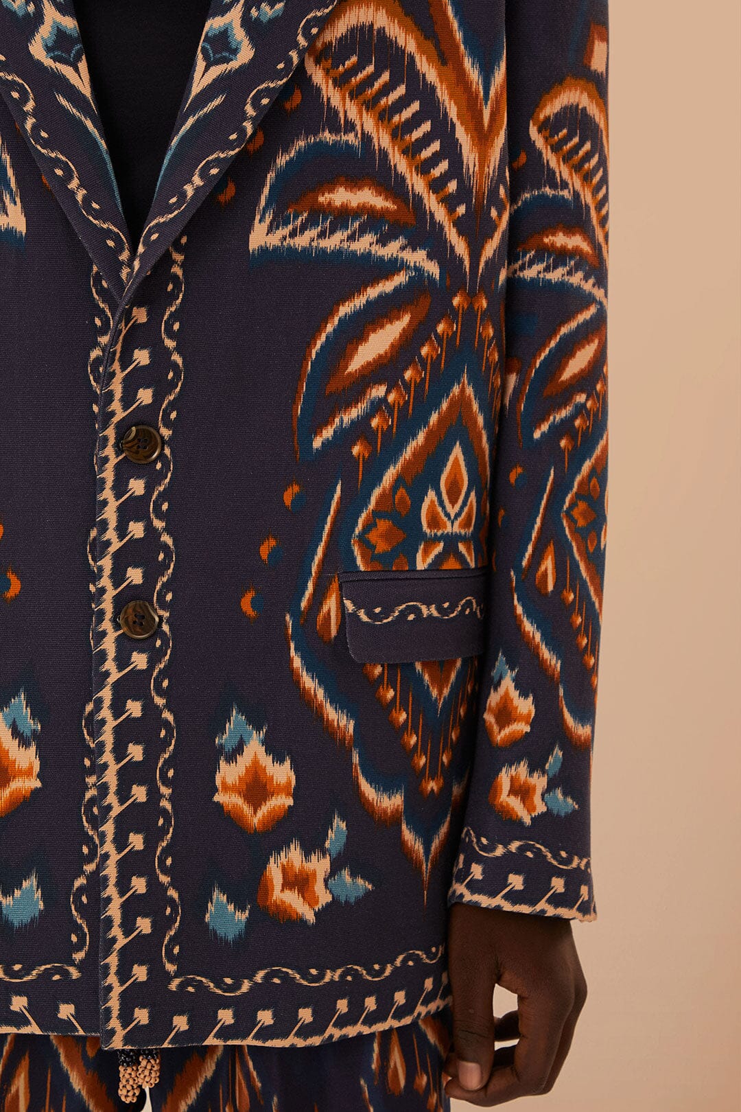 Blue Pineapple Ikat Blazer