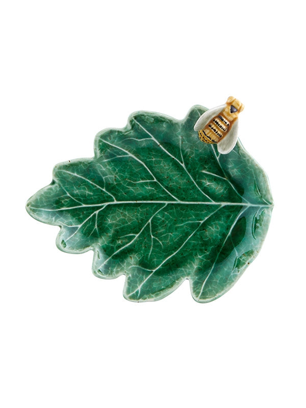 Bordallo Pinheiro Oak Leaf with Bee Plate