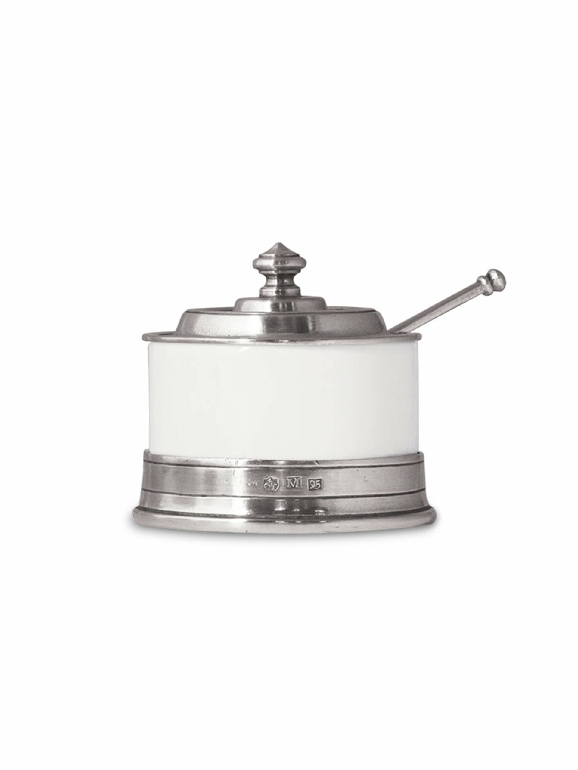 MATCH Pewter Convivio Jam Pot with Spoon