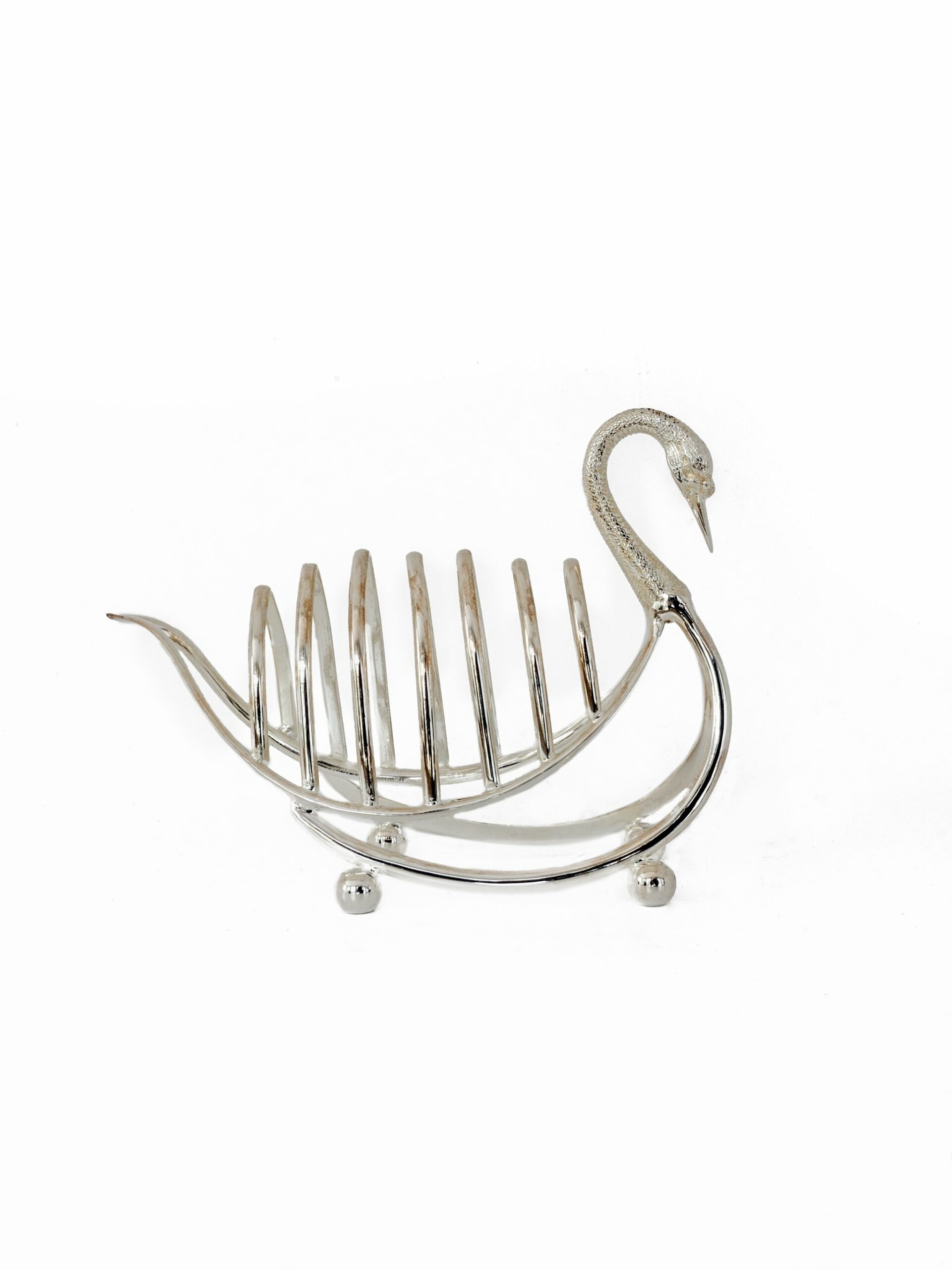 Vintage 1906 Silver Plated Swan Toast Rack