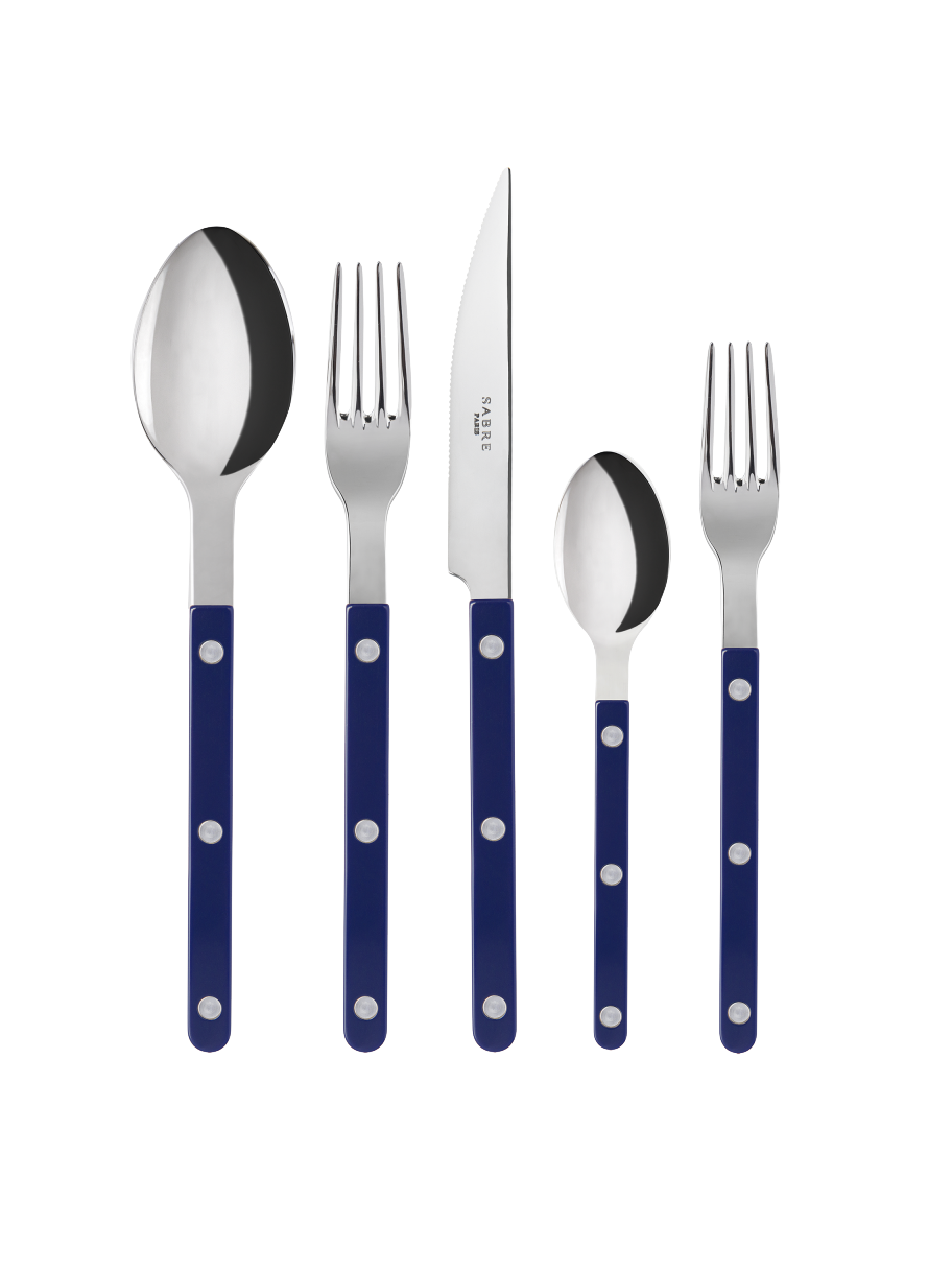 Sabre Paris Bistro Blue 5 Piece Place Setting