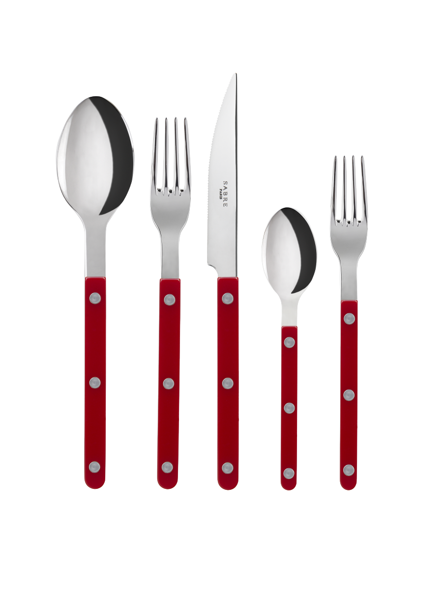 Sabre Paris Bistro Red 5 Piece Place Setting