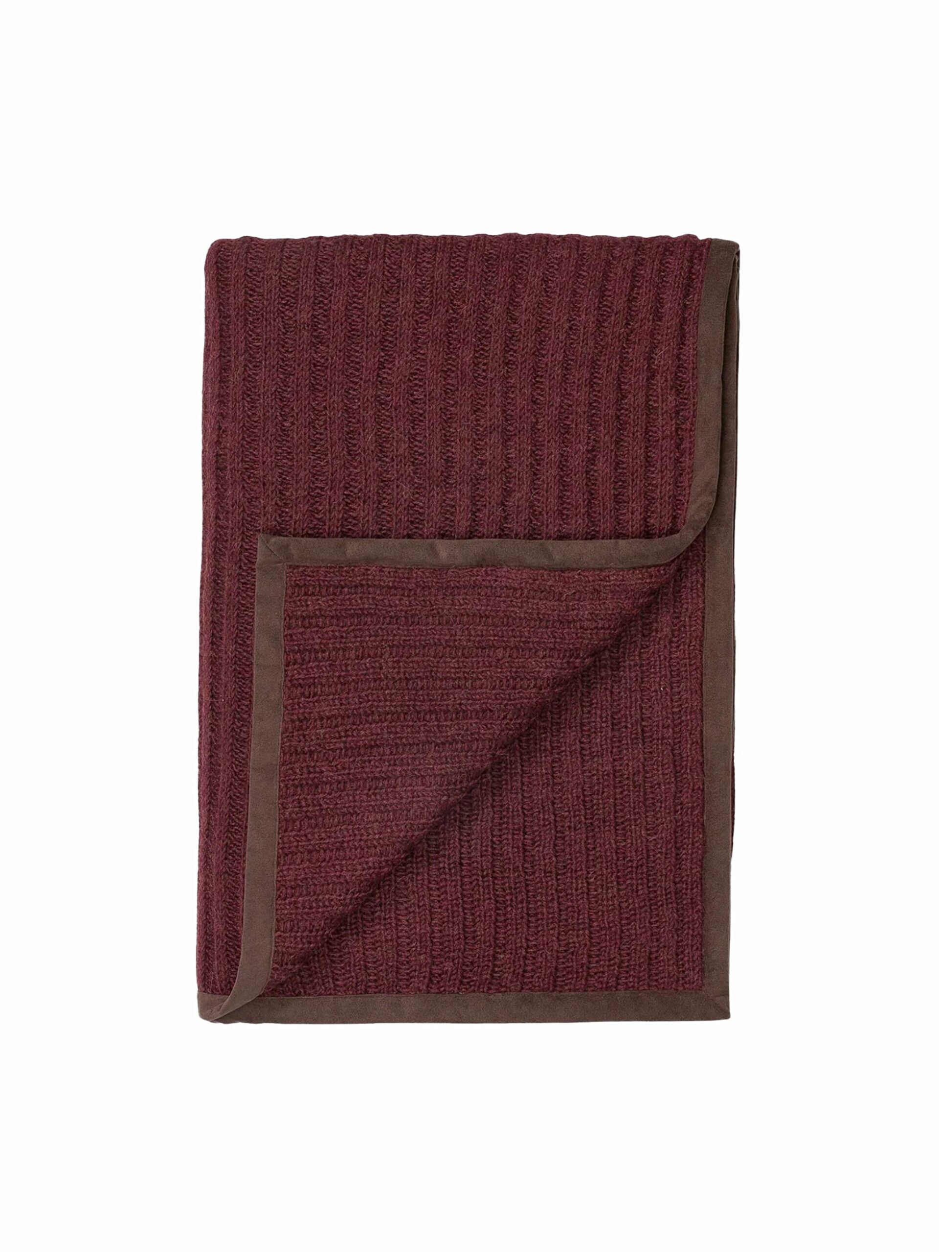 Alicia Adams Alpaca Burgundy Rib Throw