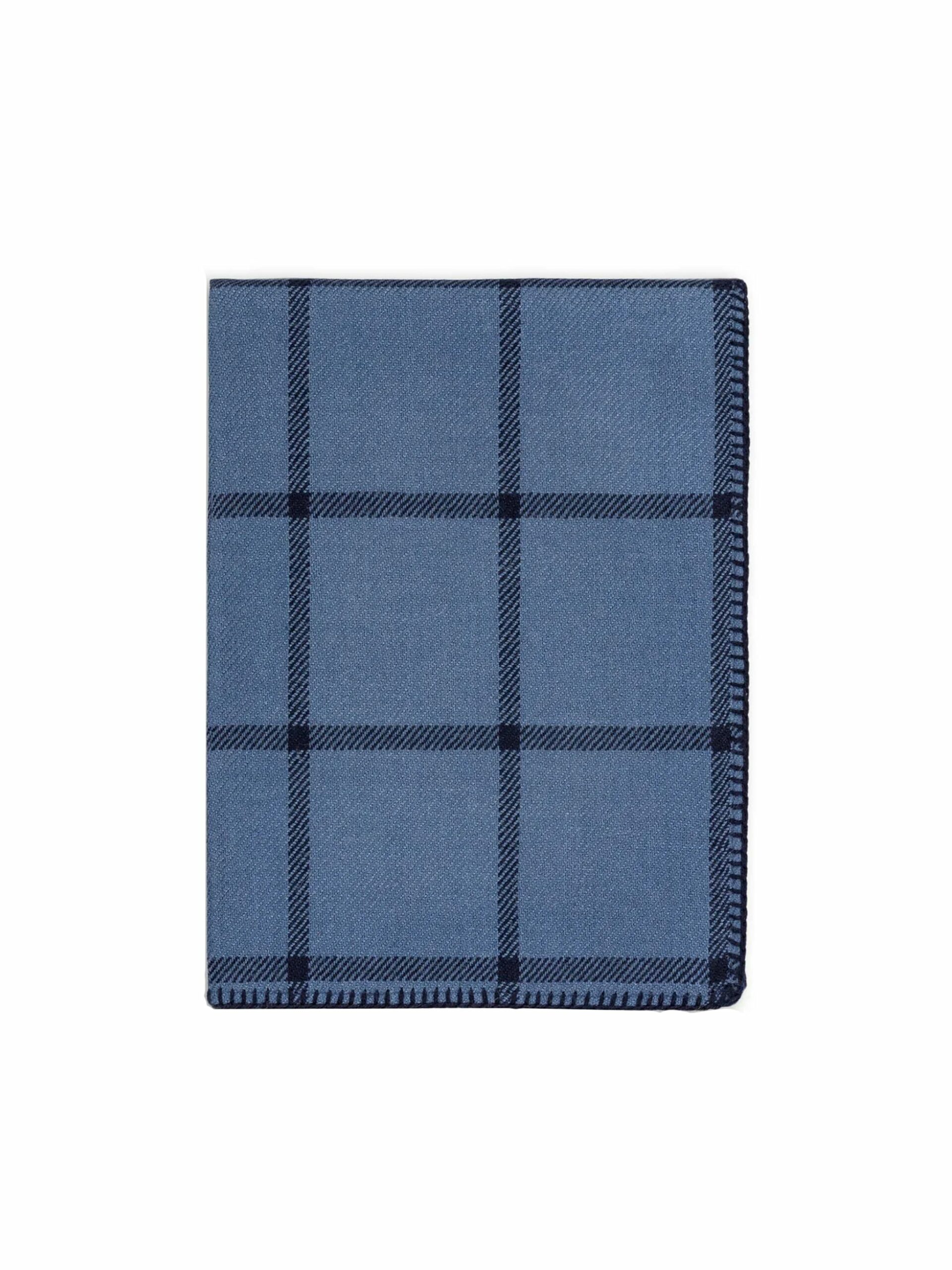 Alicia Adams Alpaca Graydon Chambray and Denim Blue Throw