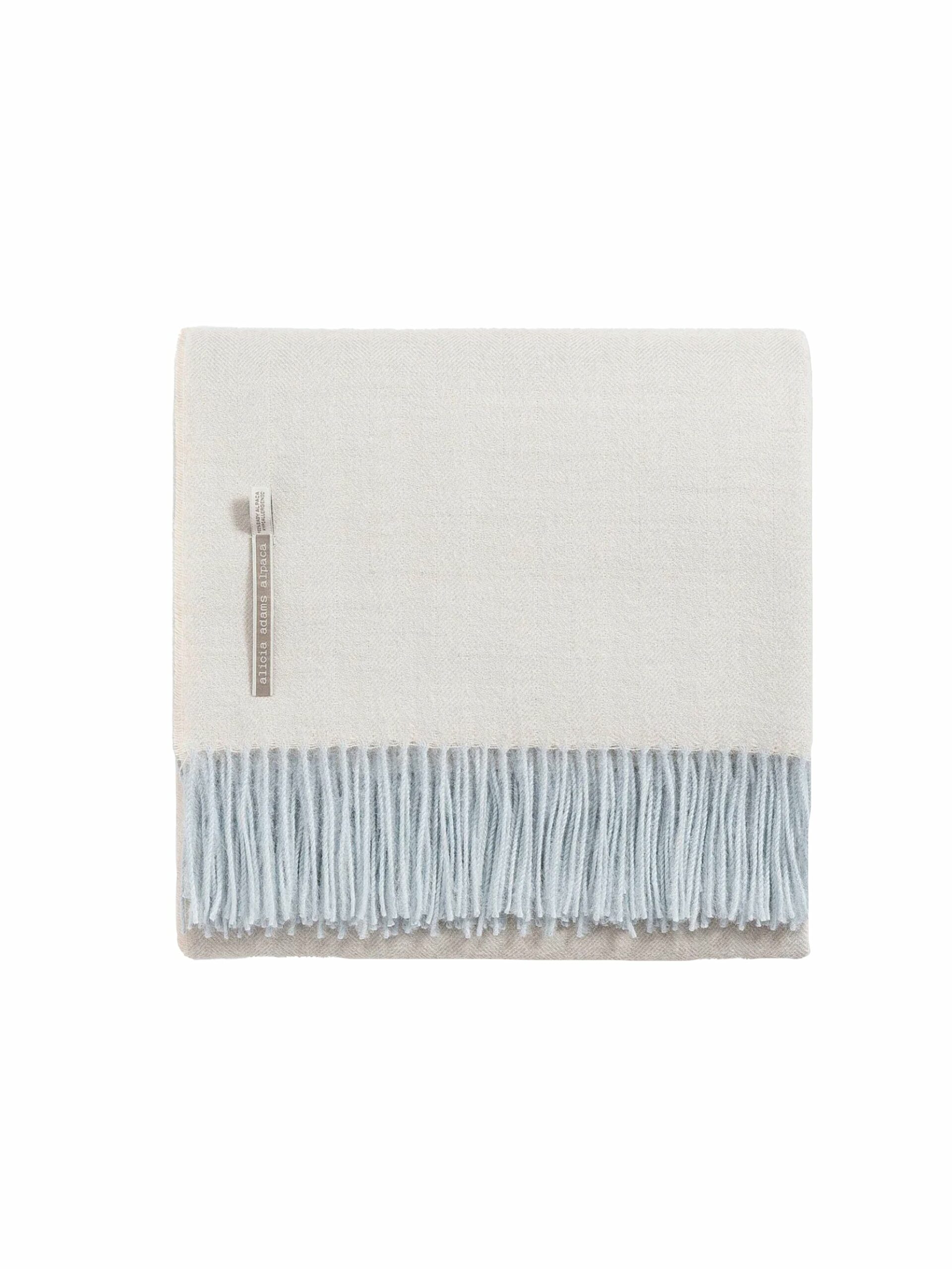 Alicia Adams Alpaca Herringbone Arctic Classic Throw