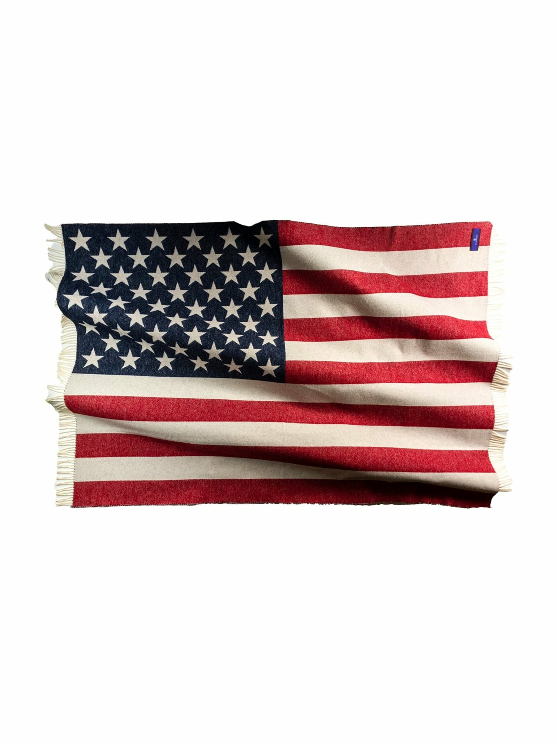 American Flag Merino Wool Throw