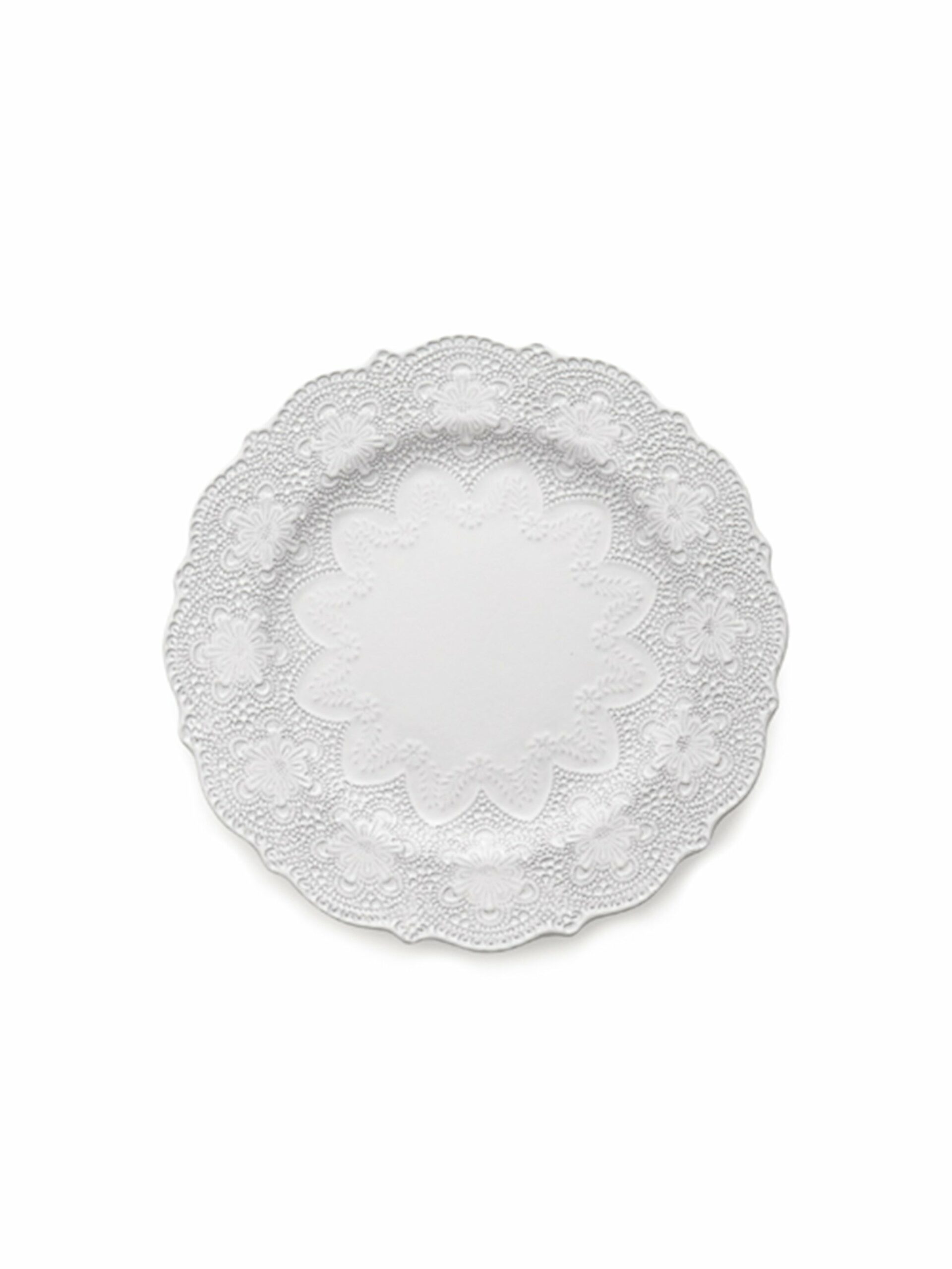 Arte Italica Merletto White Dinner Plate