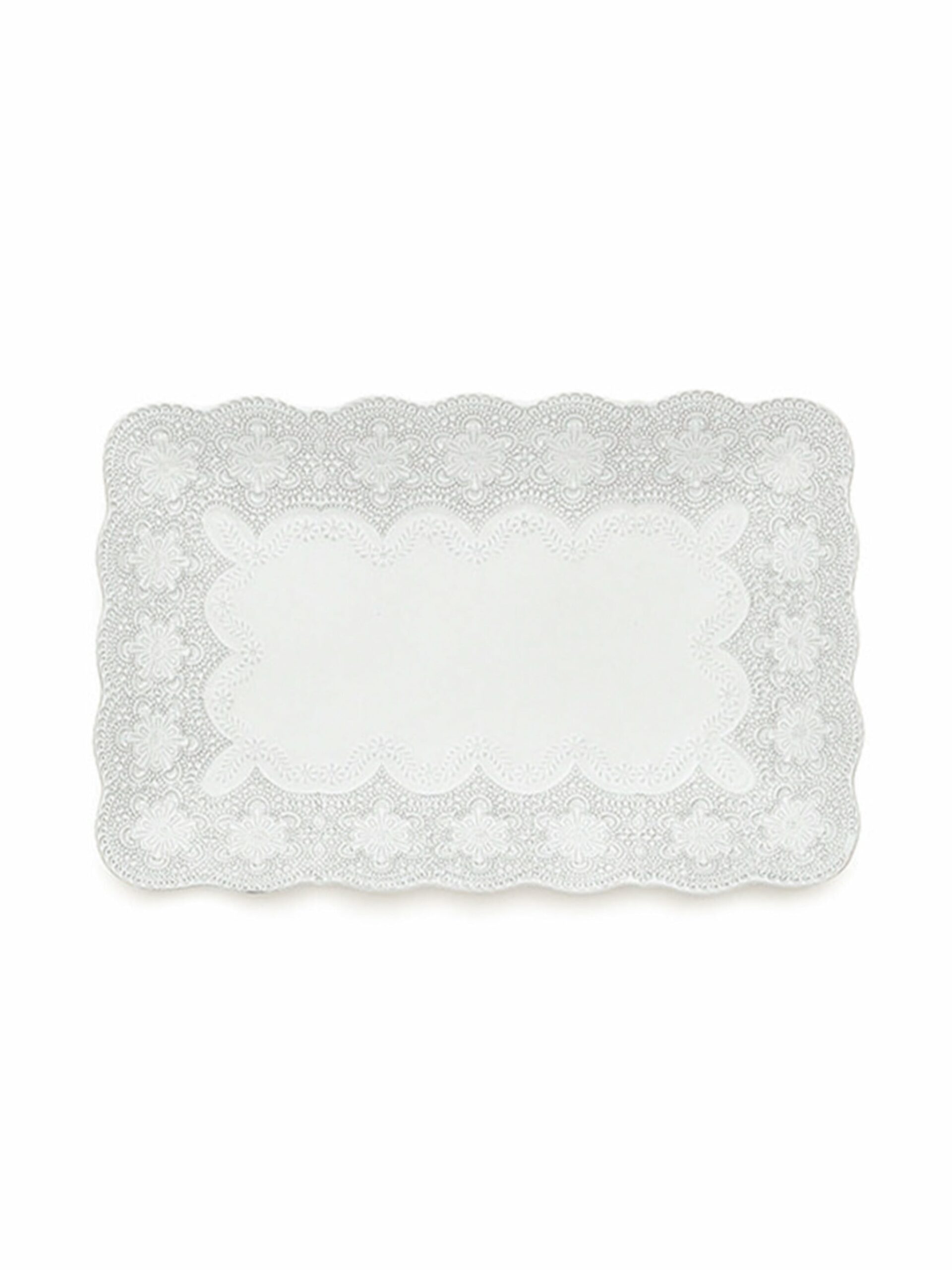 Arte Italica Merletto White Rectangular Tray