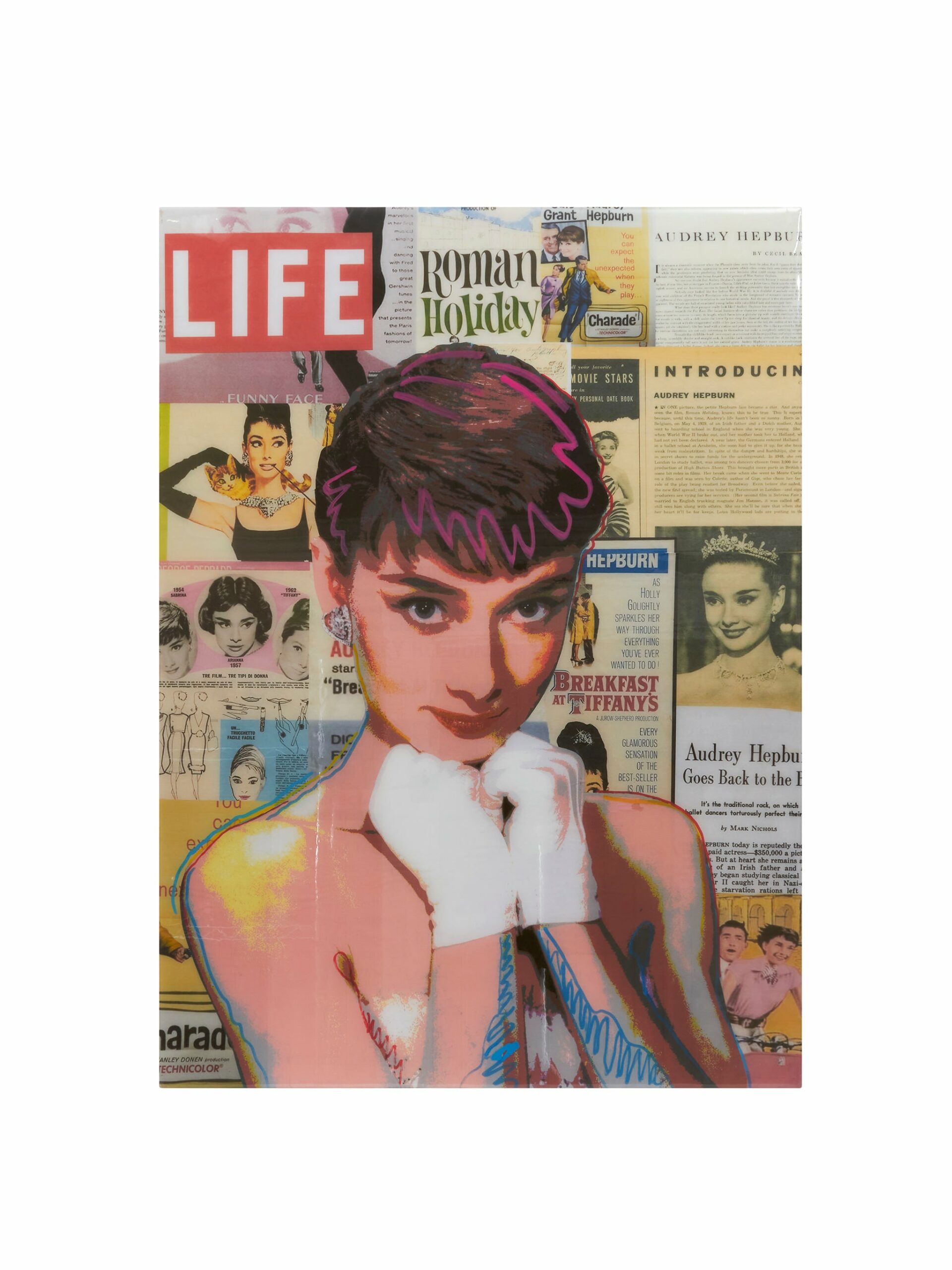 Audrey Hepburn Pop Art by Jim Hudek