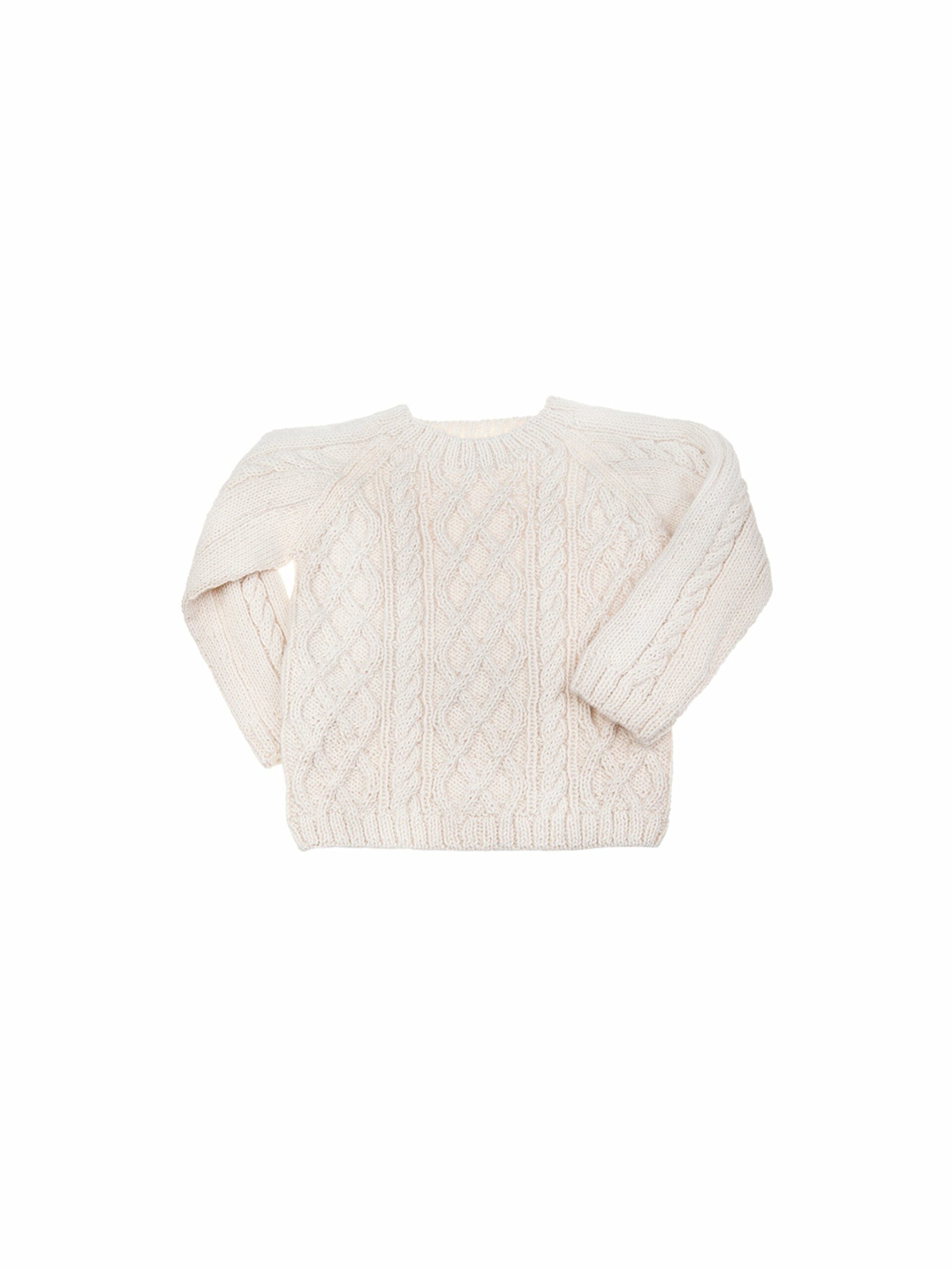 Baby Alpaca Cream Cable Knit Sweater